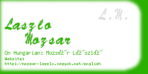 laszlo mozsar business card